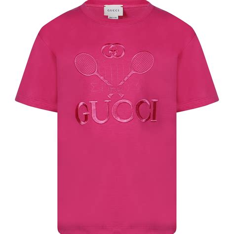 gucci tennis t shirt pink|Pink Gucci T.